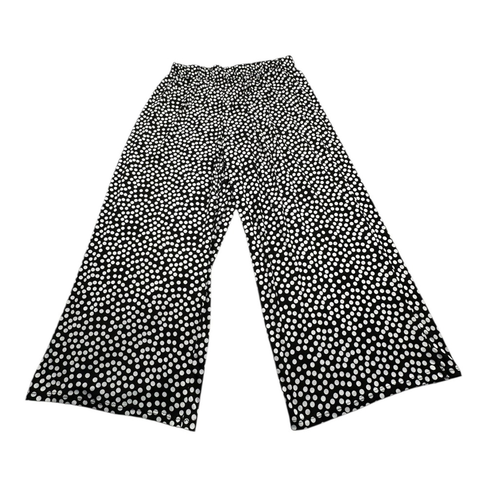 ELAN GRACE‎ NEW YORK Women's Black White Polka Dot Wide Leg Pants Size 2X